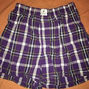 American Eagle Purple Plaid Boxers